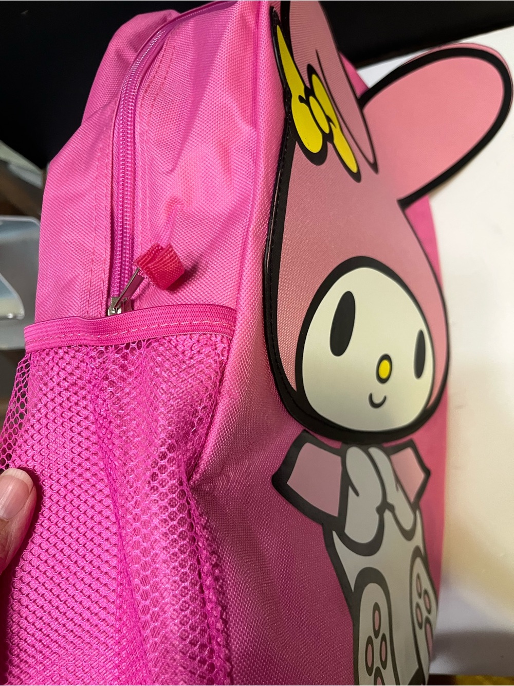 Sanrio My Melody Bright Pink Backpack with Yellow Bow - Picture 9 of 10